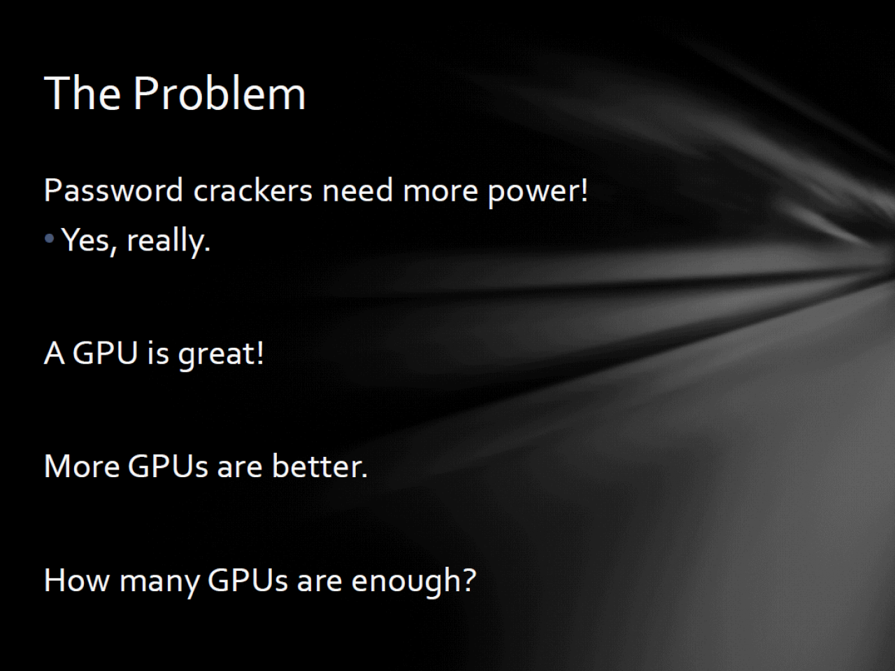 [06/12/2012] GPU-Cluster zum Passwörter knacken - wie sicher ist Ihres? (2)