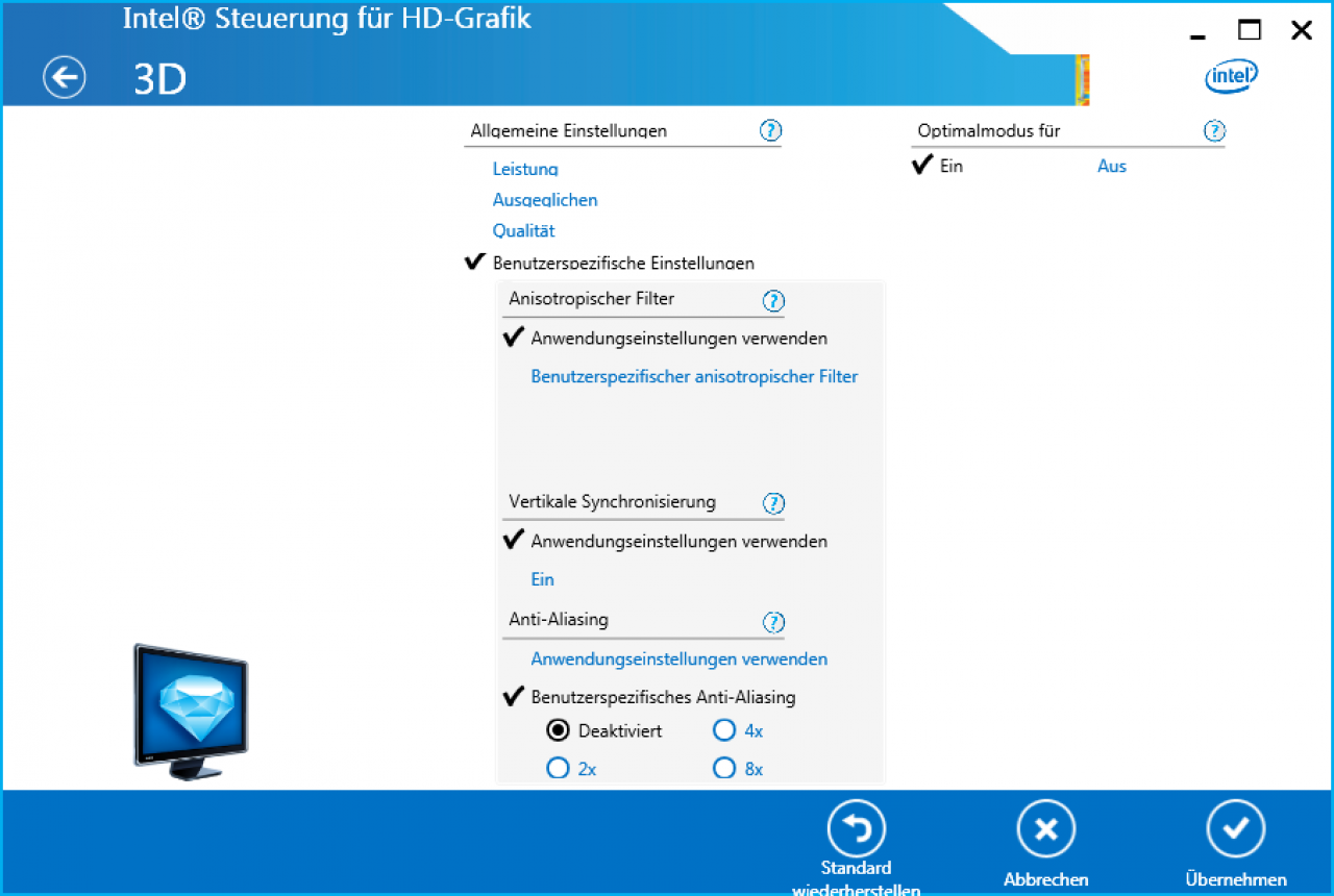 [03/12/2012] Intel: Grafikchip-Treiber ermöglicht das Einstellen von Anti-Aliasing (2)