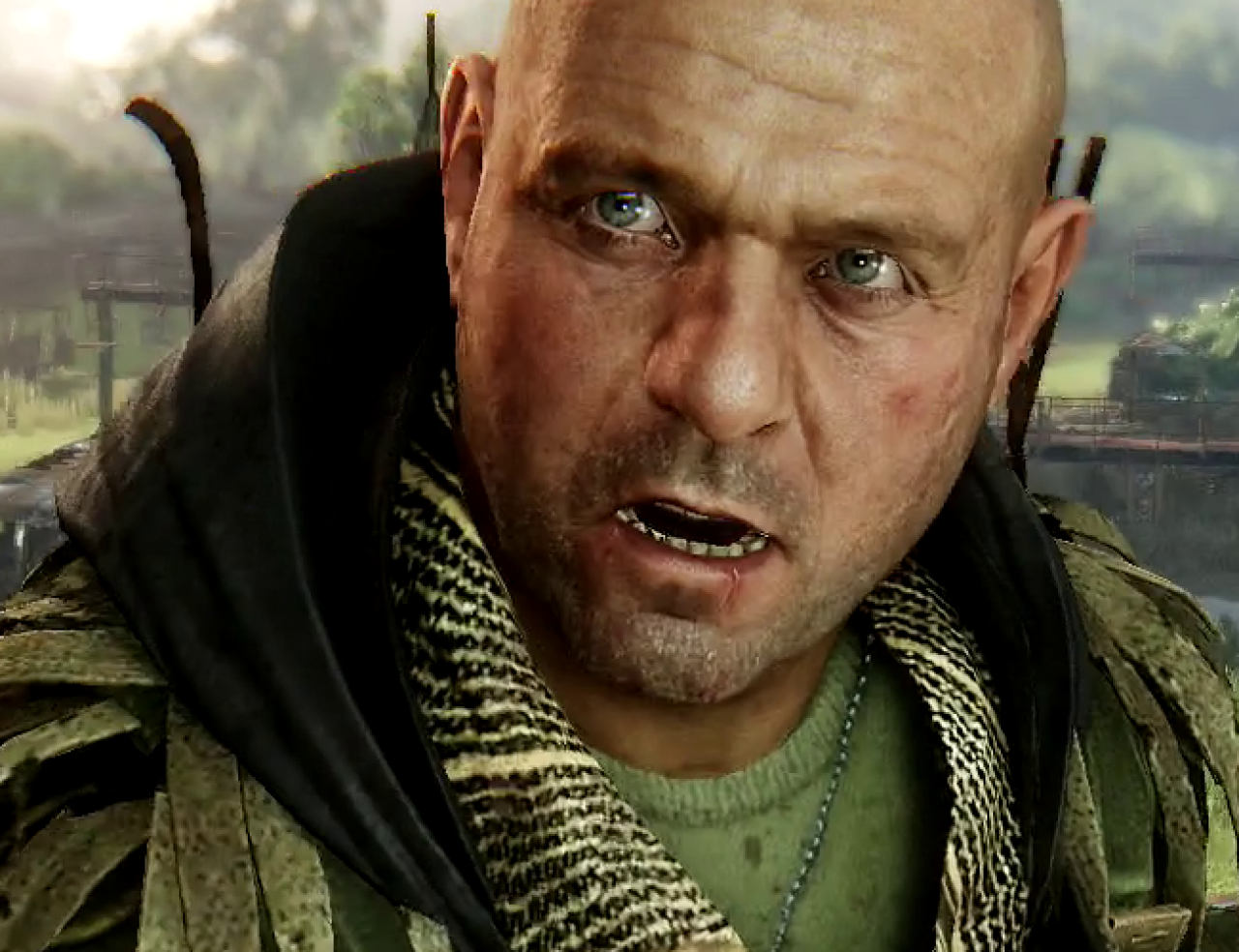 Psychos Gesicht: PC mit minimalen Details 