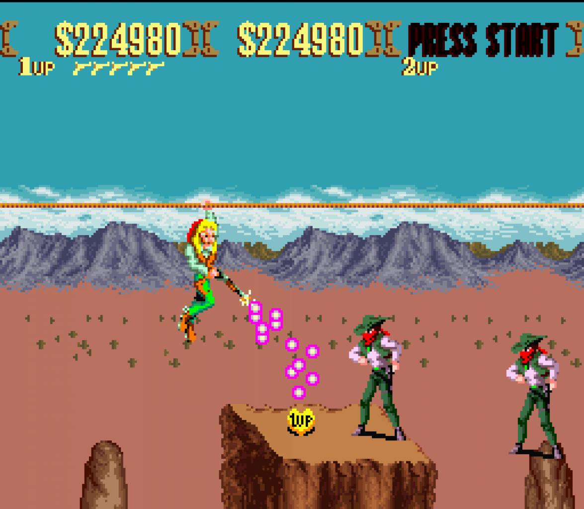 [18/02/2013] Sunset Riders: Der typische Sidescroller lässt Sie mit einem Freund zusammen durch den wilden Westen ziehen und böse Banditen erledigen.(lokal: 2)