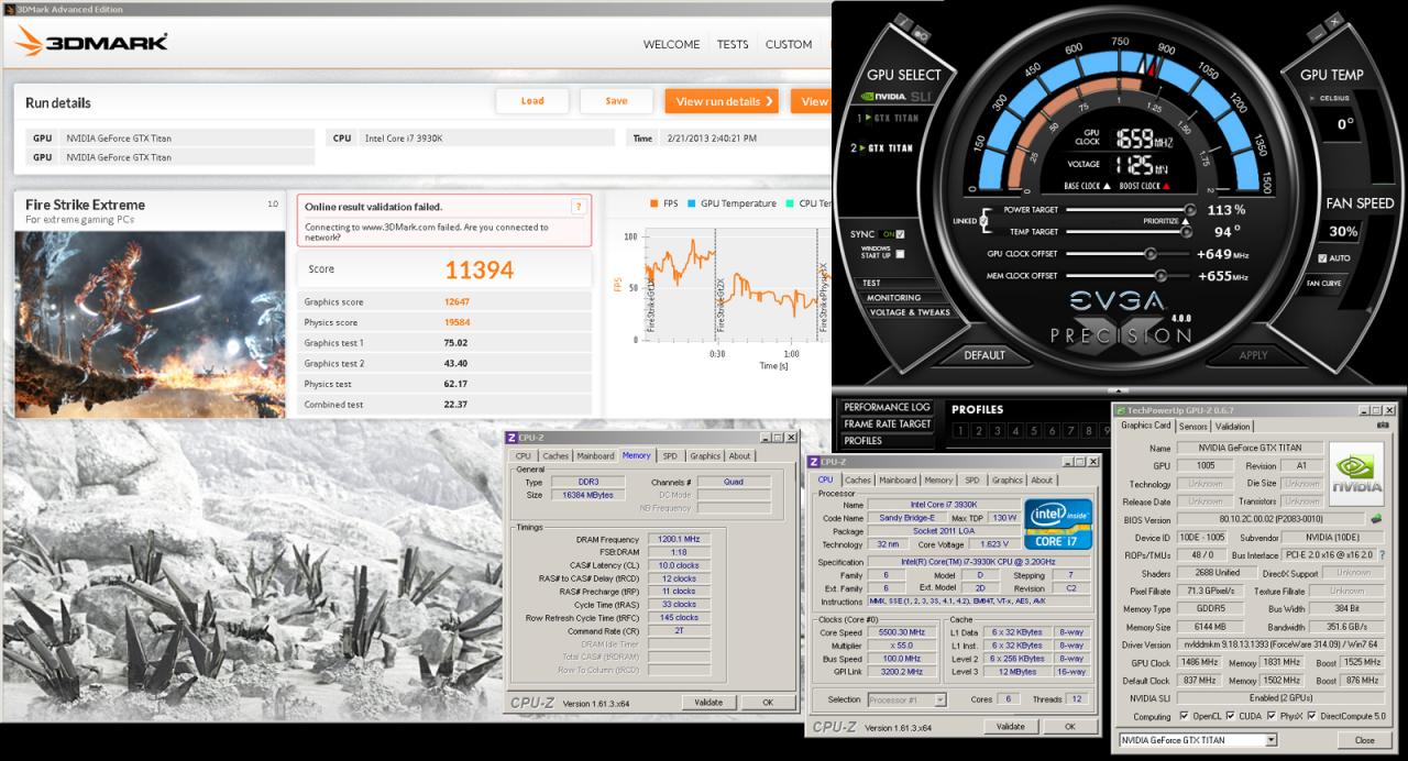 [22/02/2013] 3D-Mark-Firestrike-Extreme-Benchmark der Geforce Titan mit Dual-SLI - System 2