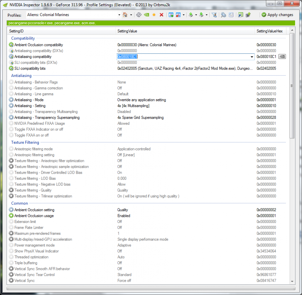 [17/02/2013] Der Nvidia Inspector macht's möglich: Umfangreiche Einstellungsmöglichkeiten für Geforce-Grafikkarten - unter anderem Kantenglättung