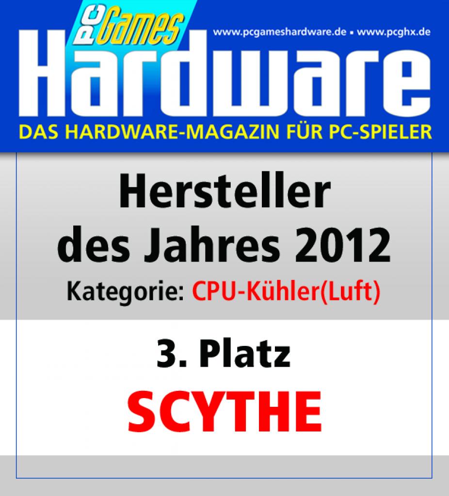 [01/02/2013] Award CPU Kuehler Luft Platz 3 Scythe