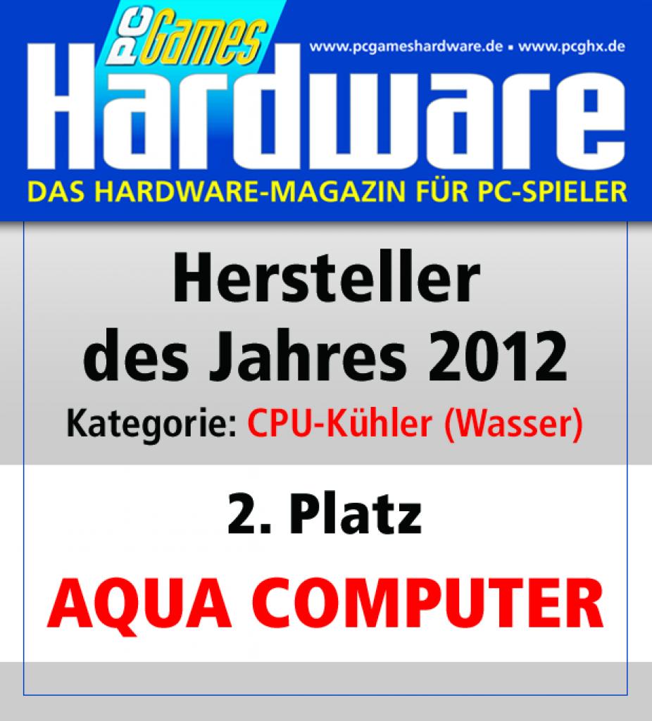 [01/02/2013] Award CPU Kuehler Wasser Platz 2 Aqua Computer