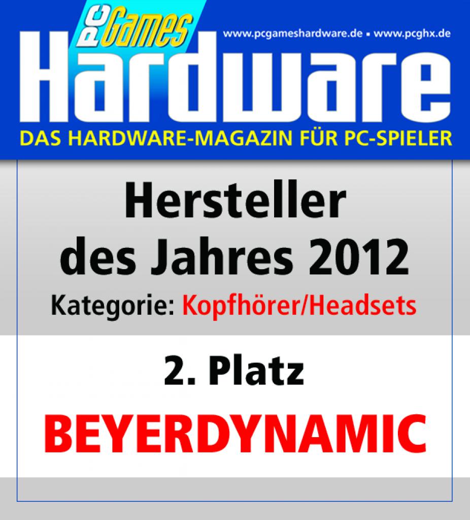 [01/02/2013] Award Kopfhoerer Headsets Platz 2 Beyerdynamic