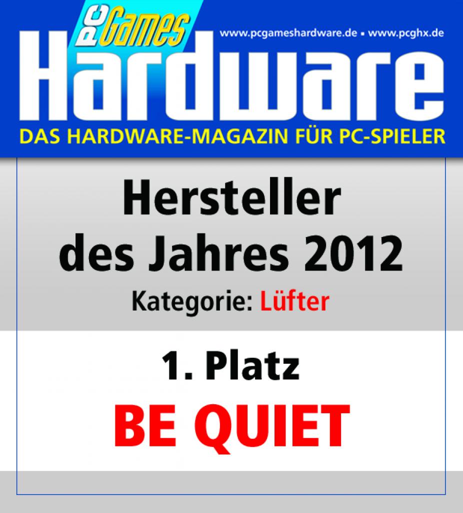 [01/02/2013] Award Lueftert Platz 1 Be quiet
