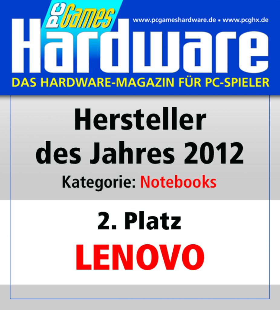 [01/02/2013] Award Notebooks Platz 2 Lenovo