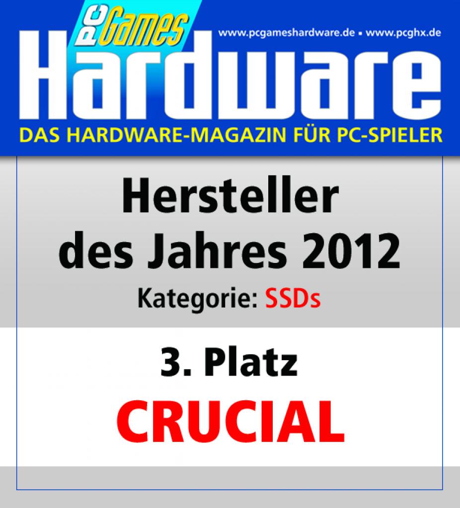 [01/02/2013] Award SSDs Platz 3 Crucial