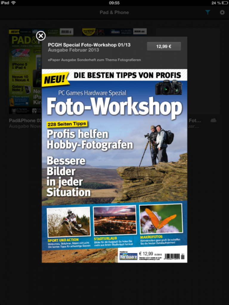 [28/02/2013] Der Foto-Workshop jetzt auch als Version für iPad innerhalb der Pad & Phone-App (2)