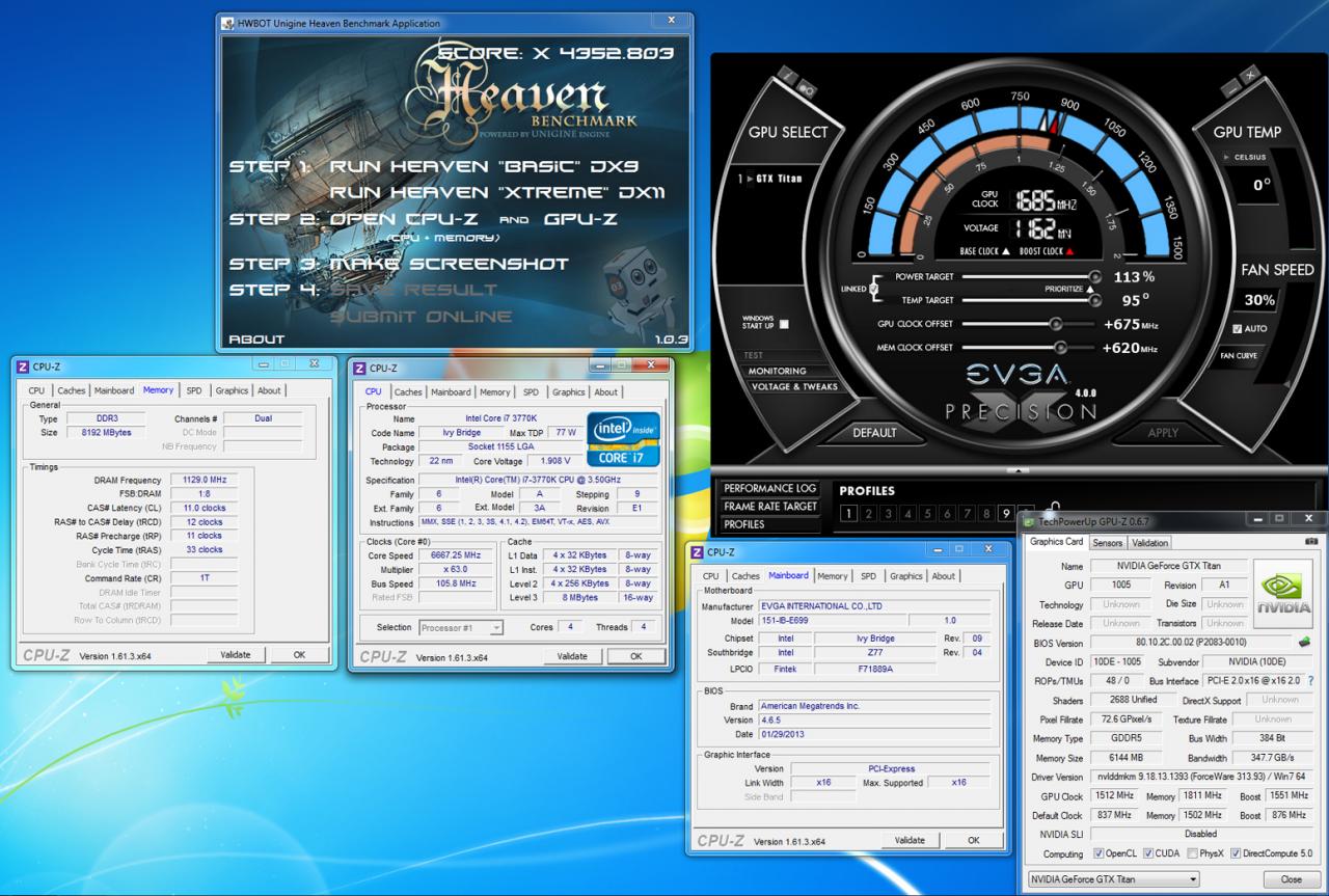 [22/02/2013] Heaven-Xtreme-Benchmark der Geforce Titan - System 2