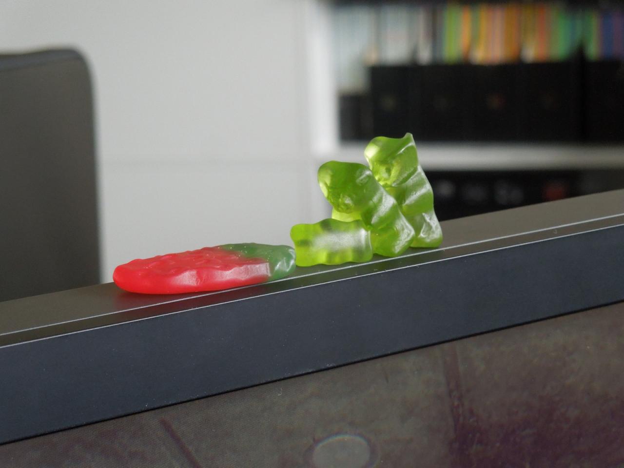 [01/02/2013] 3.2.2013: Über die hier nachgestellte Szenerie wollen wir keine Worte verlieren. Der Schöpfer dieses, nennen wir es Gummitier-Arrangements, soll aber nicht anonym bleiben. Vielleicht erkennen Sie es am Monitor, es war unser allseits geschätzter Raff(ael), der dieses Werk schuf. Mag sein Vorname auch an den berühmten Künstler Raffael erinnern, die künstlerische Ader des Madonnen-Malers hat er jedenfalls nicht geerbt, oder?
