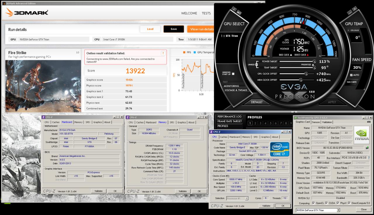 [22/02/2013] 3D-Mark-Firestrike-Benchmark der Geforce Titan - System 2