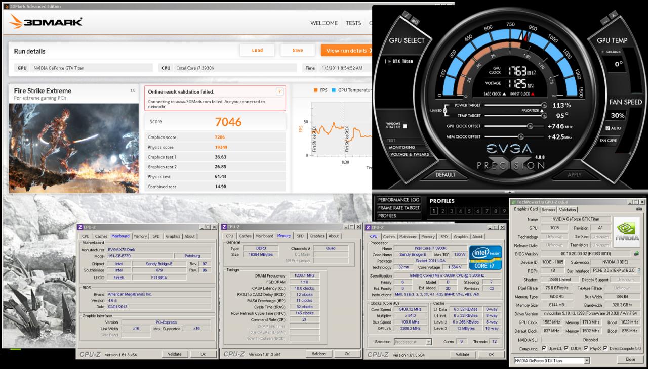 [22/02/2013] 3D-Mark-Firestrike-Extreme-Benchmark der Geforce Titan - System 2