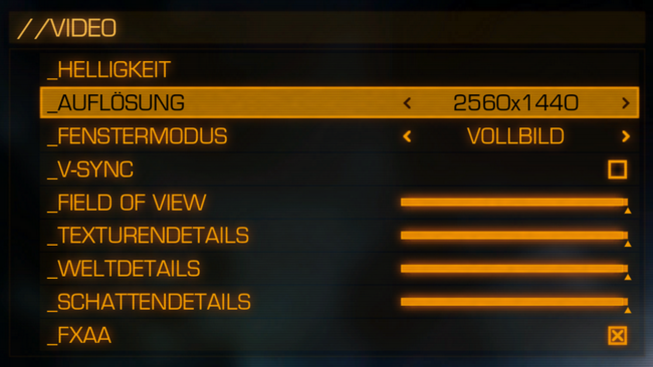 [08/02/2013] Aliens Colonial Marines im Test: Grafikmenü