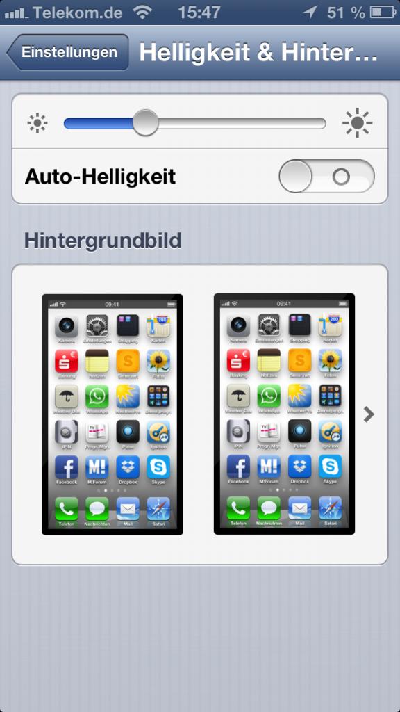 [12/02/2013] Ein festgelegter Helligkeitswert bei rund 25 Prozent ist in den meisten Fällen besser als die Auto-Regelung.