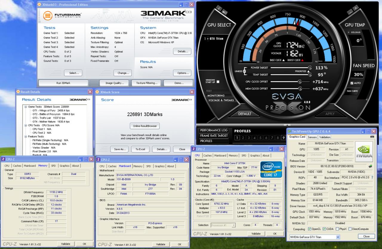 [22/02/2013] 3D-Mark-03-Benchmark der Geforce Titan - System 2