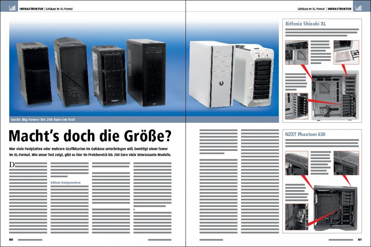 [26/03/2013] PC Games Hardware 04/2013 (ab 3. April und 3,99 EUR im Handel): Big Tower Vergleichstest Auszug aus Artikel mit sechs Seiten 