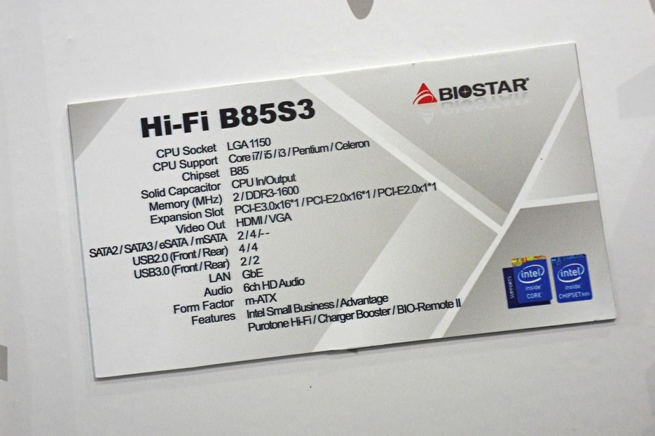 [05/03/2013] Cebit 2013: Auch Biostar zeigt Haswell-Mainboards (1)