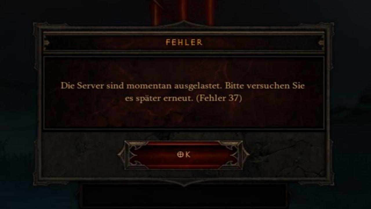 [19/03/2013] Error 37 - Fehler 37 nervte Diablo-3-Fans.