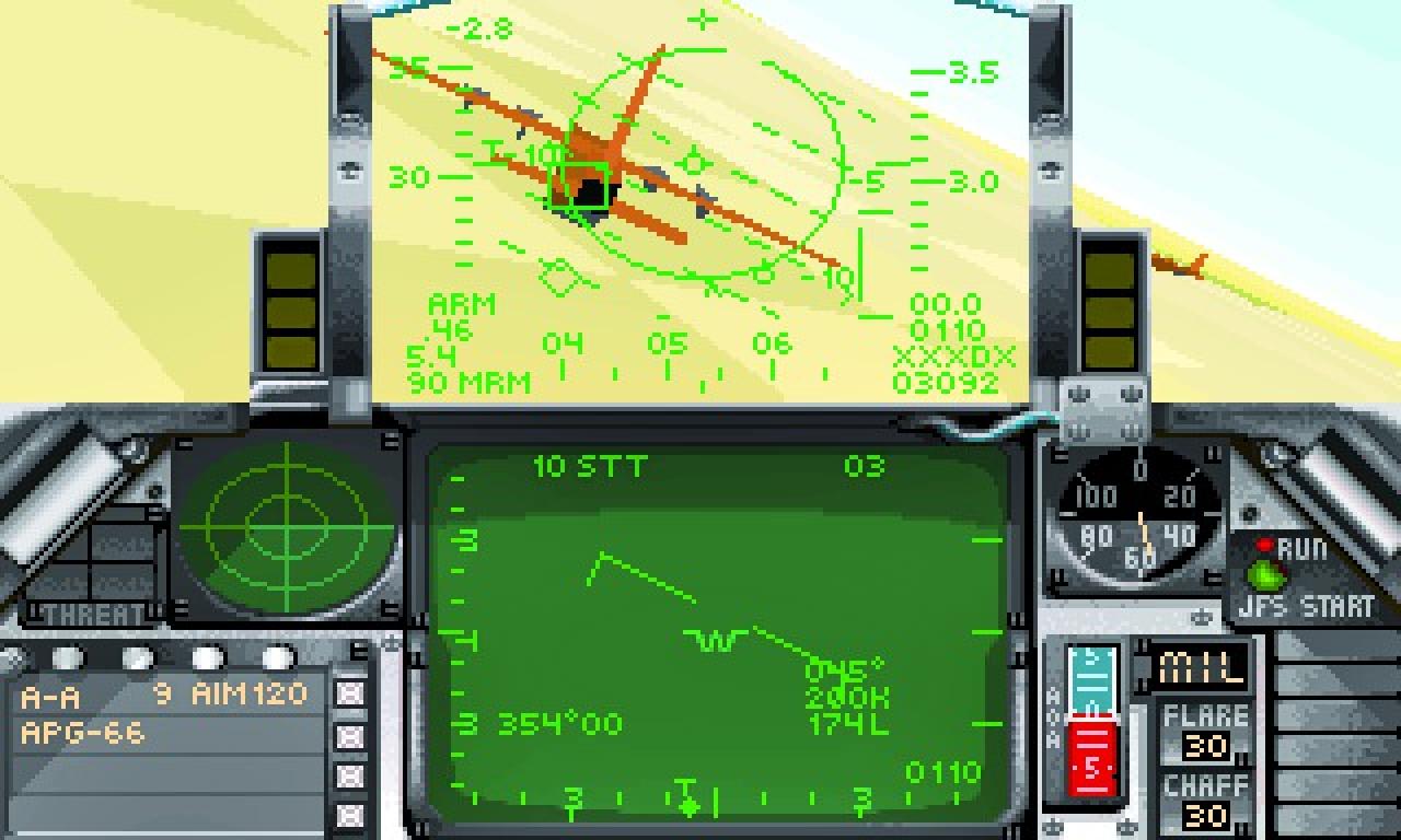 [19/03/2013] Falcon 3.0 steht stellvertretend für das Genre der Flugsimulatoren, die bei Erscheinen des Spiels bereits seit geraumer Zeit polygonbasierte 3D-Grafik einsetzten - wenn auch mit teils sehr niedriger Auflösung oder Drahtgittergrafik.