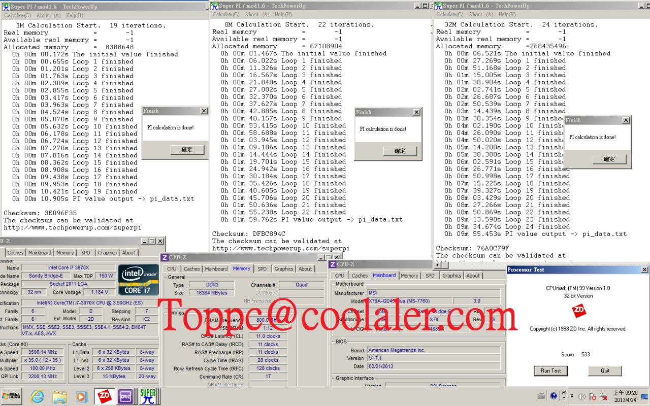 [24/04/2013] Intel Ivy Bridge EP: Sandy Bridge i7-3970X im Vergleich mit dem neuen Ivy Bridge i7-4960X. Benchmarkergebnisse stammen von Coolaler.com (2)