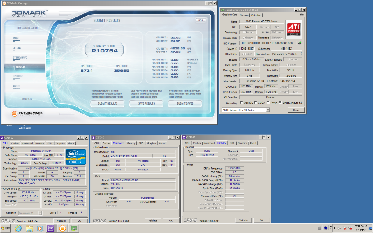 [29/04/2013] Erste Benchmarks zu unbekannter Grafikkarte - Bringt MSI ein neues Einstiegsmodell HD 7730? Quelle: Coolaler (9)