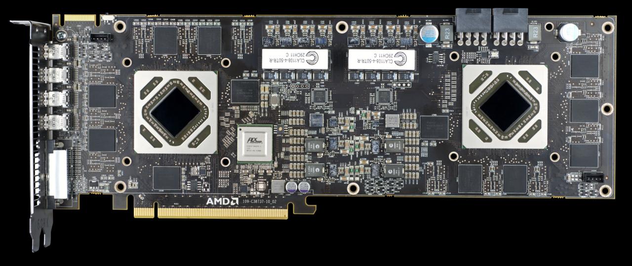 [22/04/2013] AMD Radeon HD 7990 (Malta): Das 30,5-Zentimeter-PCB ohne Kühlung