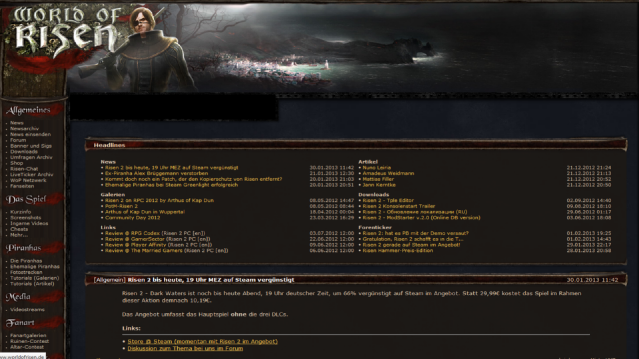 [02/04/2013] Das Gros der Community-Arbeit findet jedoch weiterhin in Fanforen wie 