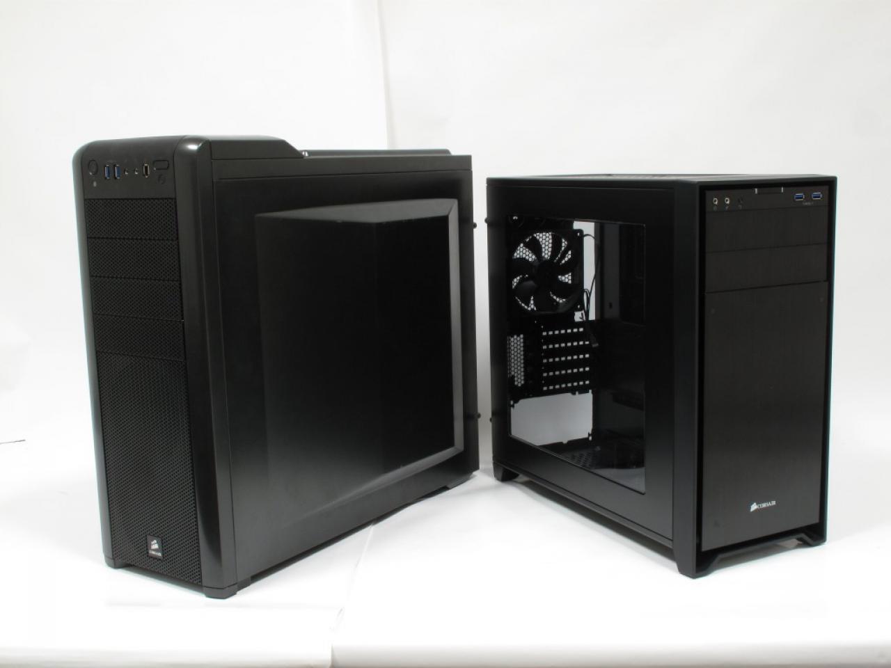 [29/05/2013] Größenvergleich: Corsair Carbide 400R (ATX) und Corsair Obsidian 350D (Micro-ATX)