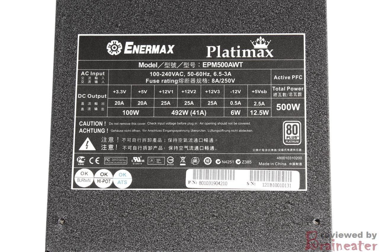 [10/05/2013] PCGHX-Review: Das Netzteil Enermax Platimax 500 Watt im Test (9)