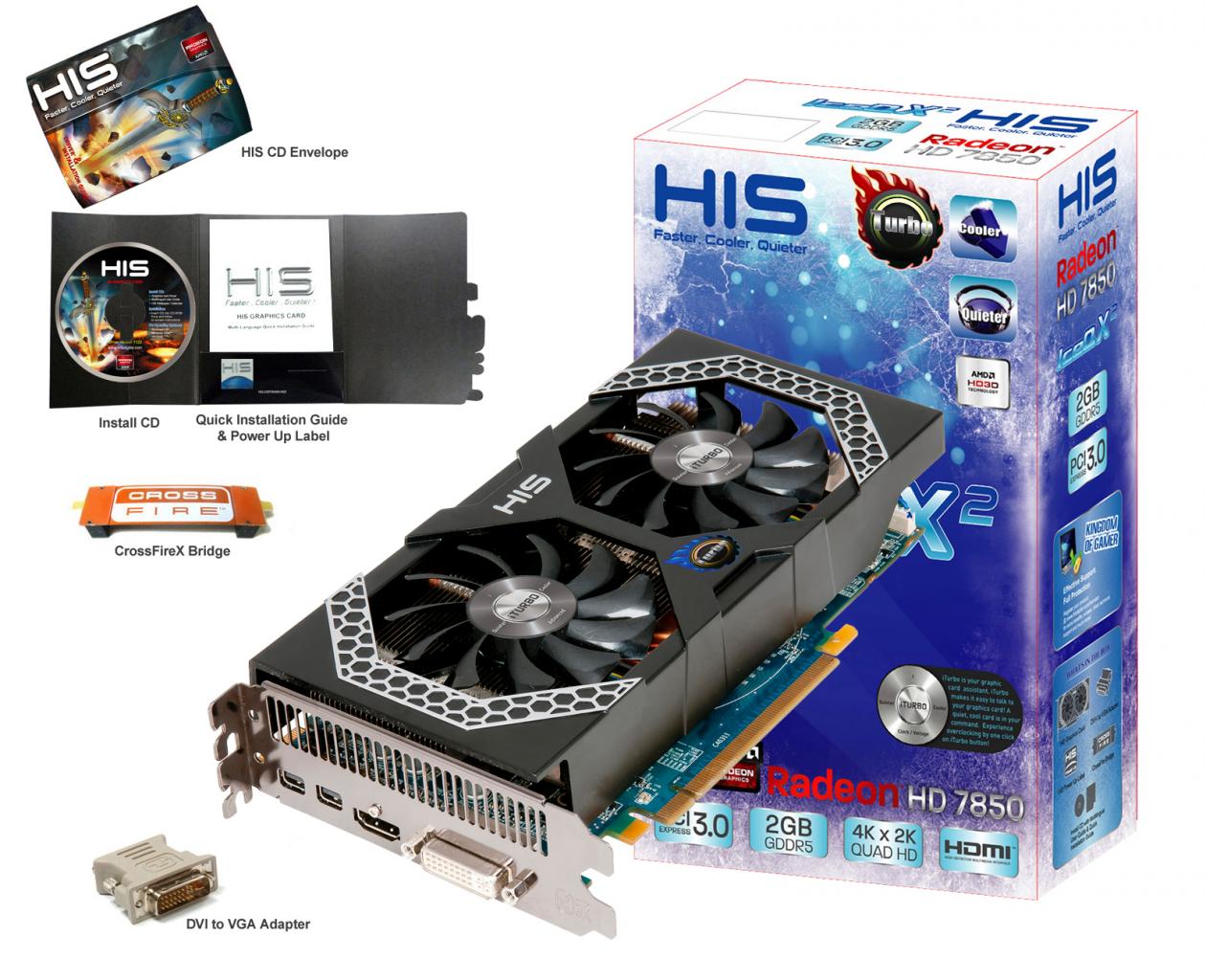 [10/05/2013] HIS bringt die Radeon HD 7850 jetzt auch als IceQ X² Turbo mit 2 GiB ins Programm (1)