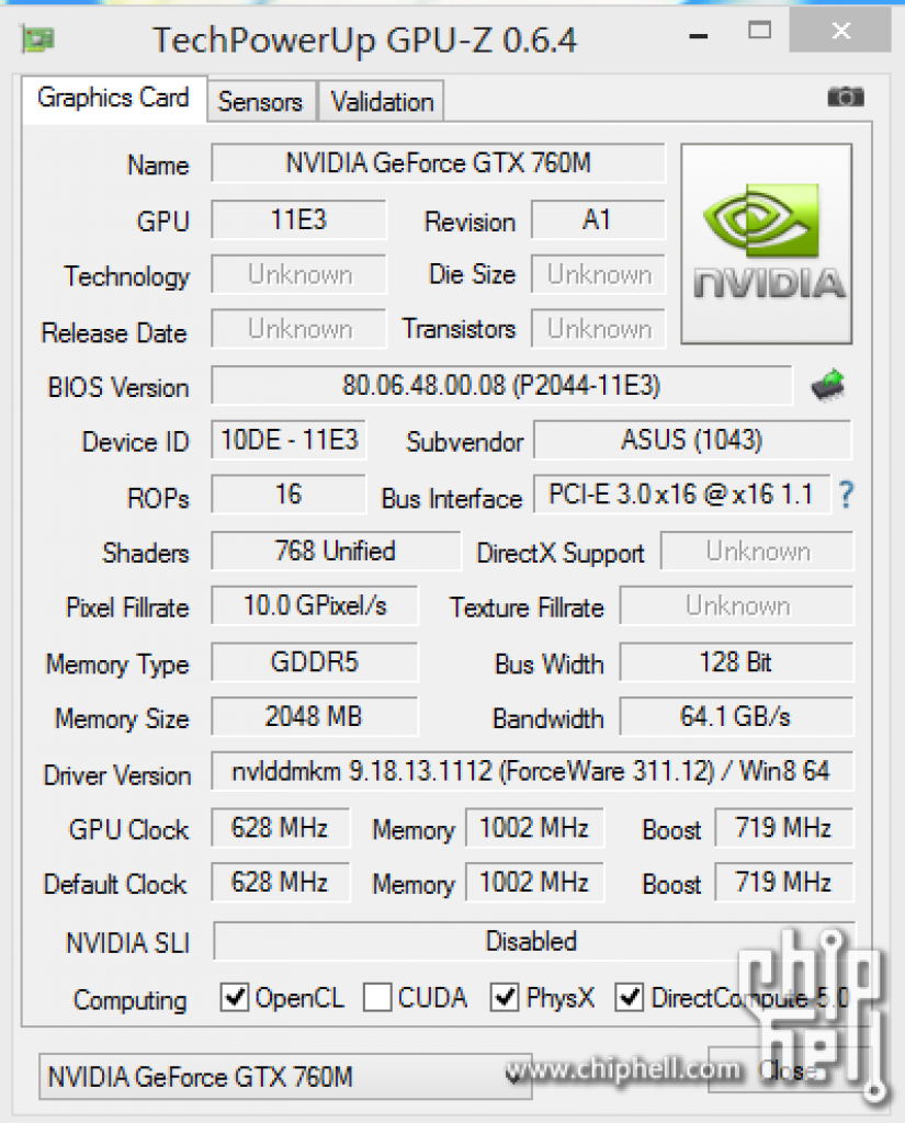 [06/05/2013] Erster Screenshot zeigt Spezifikationen der Geforce GTX 760M (1)