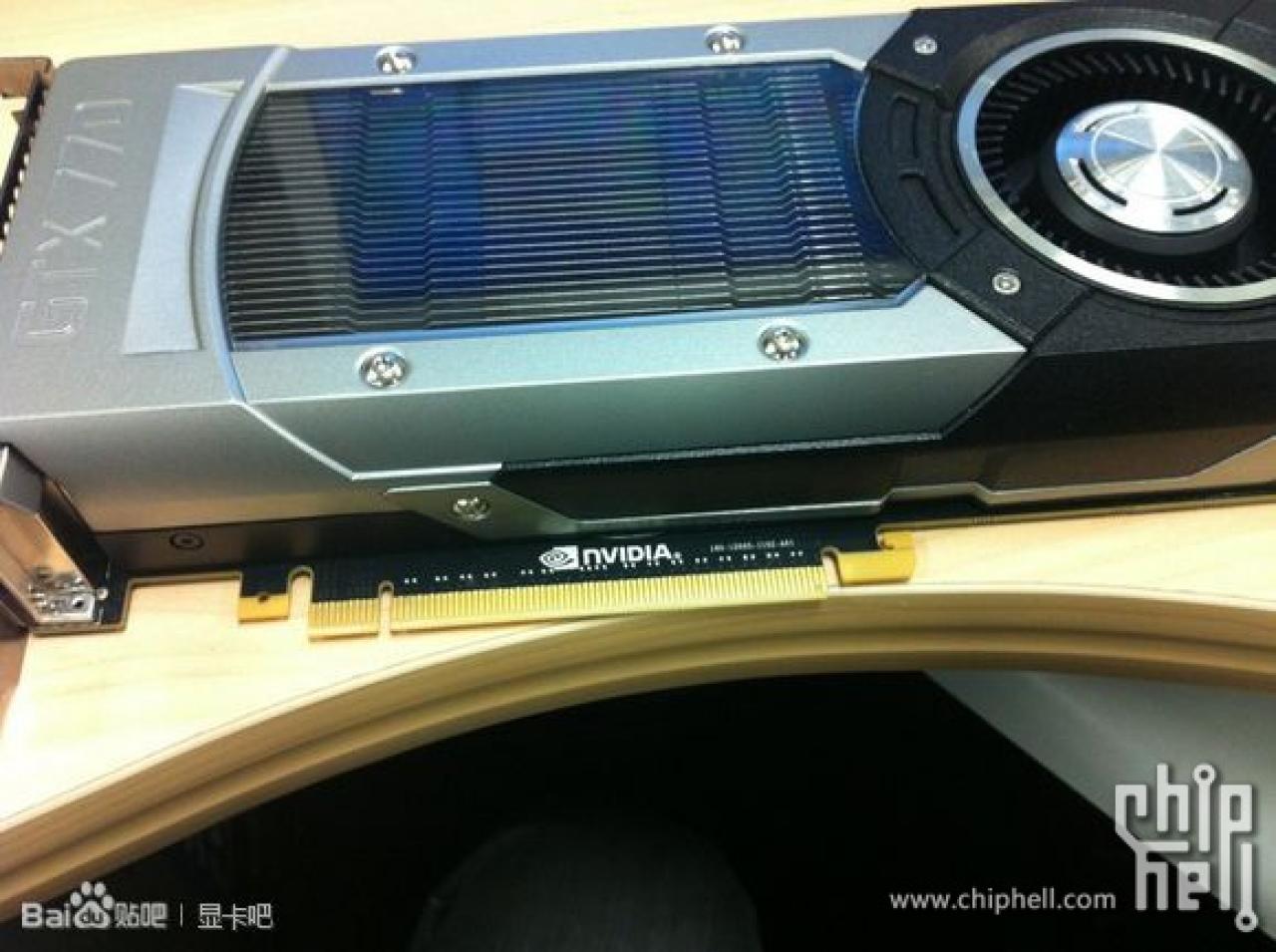 [07/05/2013] Erstes Foto einer Geforce GTX 770. Die Grafikkarte soll für circa 400 Dollar am 30. Mai in den Handel gehen. Die Karte wird über eine verbesserte GK104-GPU verfügen. (2)