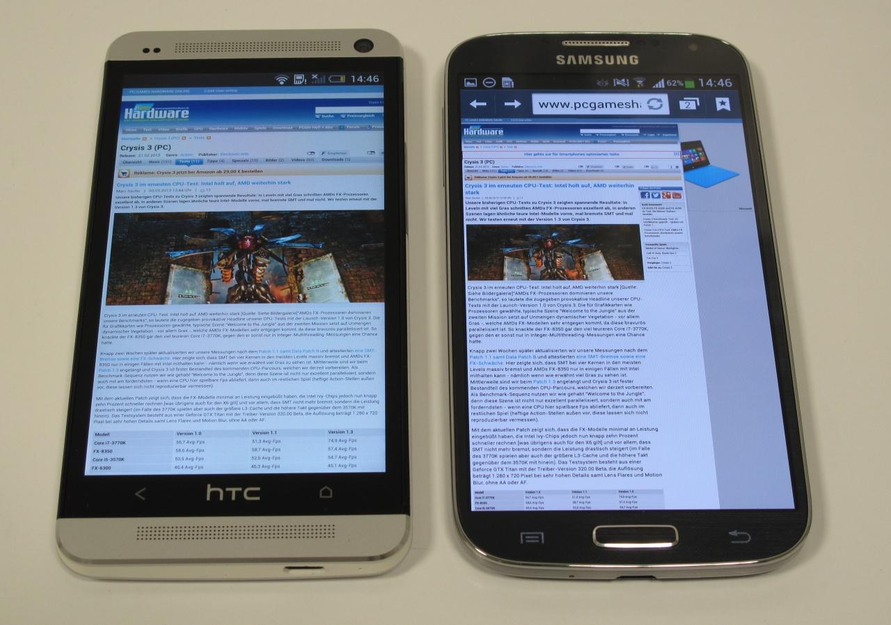 [03/05/2013] Samsung Galaxy S4 vs HTC One 1 