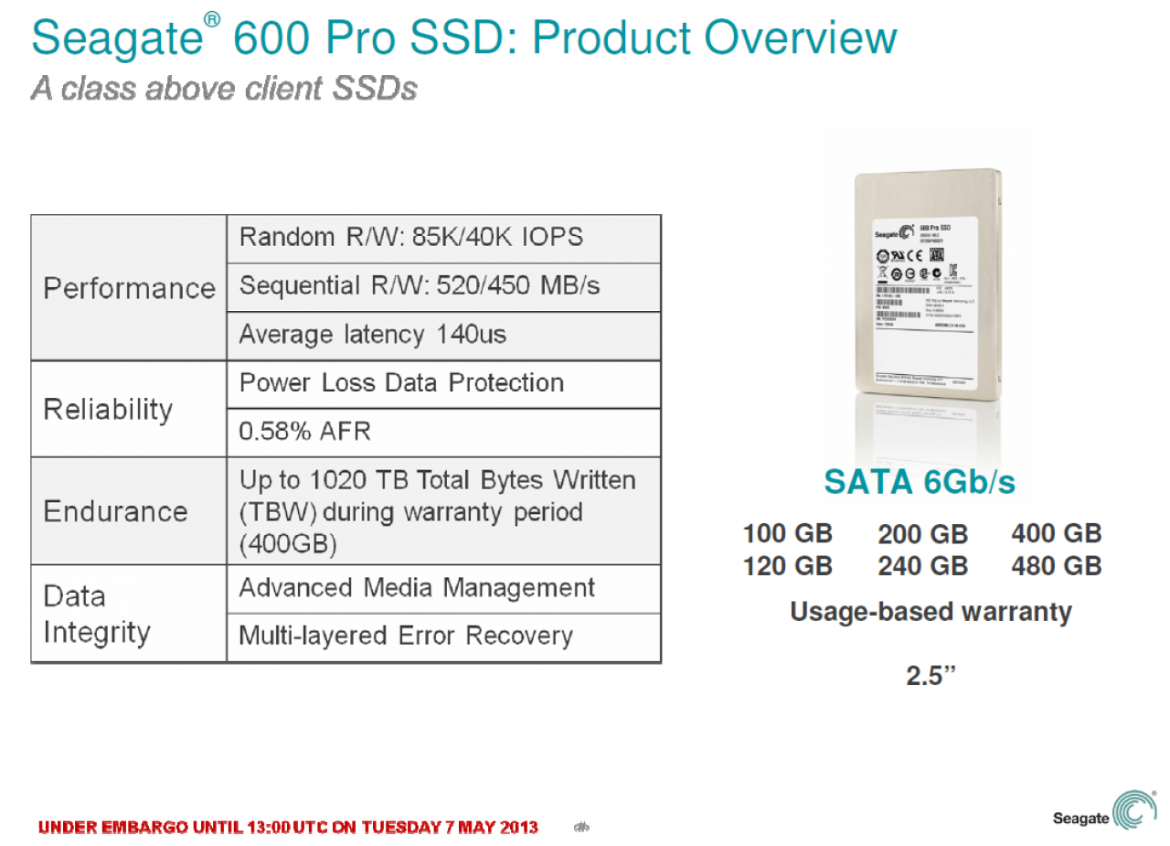 [07/05/2013] Seagate SSD 600 Pro