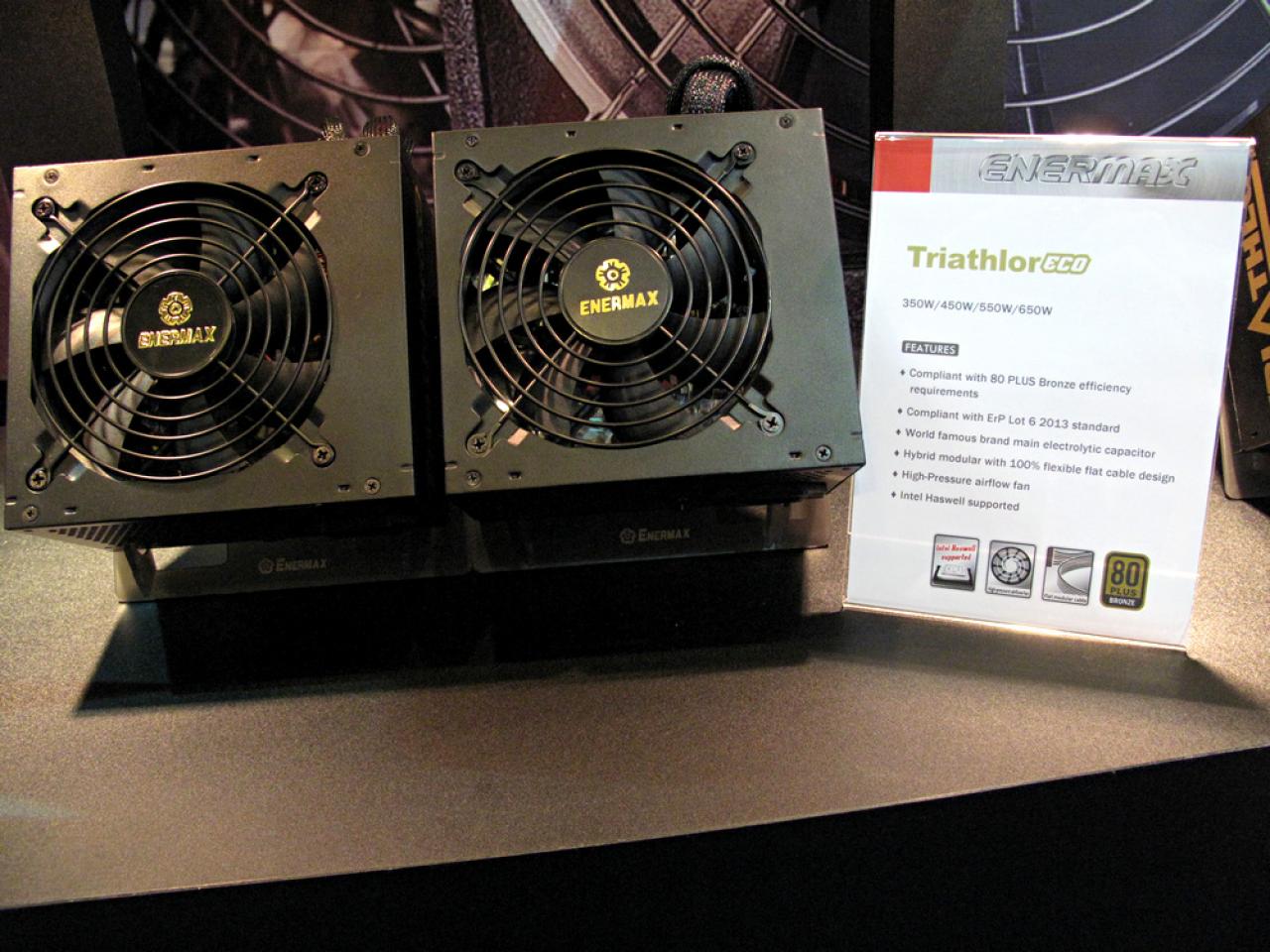 [09/06/2013] Enermax auf der Computex 2013: Passives Netzteil, neue Triathlors, Gehäuse und eine Kompakt-Wasserkühlung (4)