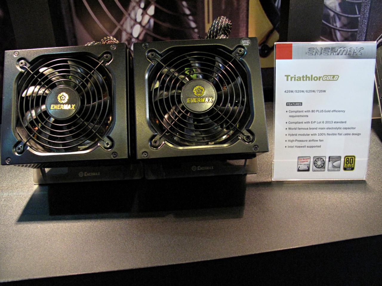 [09/06/2013] Enermax auf der Computex 2013: Passives Netzteil, neue Triathlors, Gehäuse und eine Kompakt-Wasserkühlung (5)