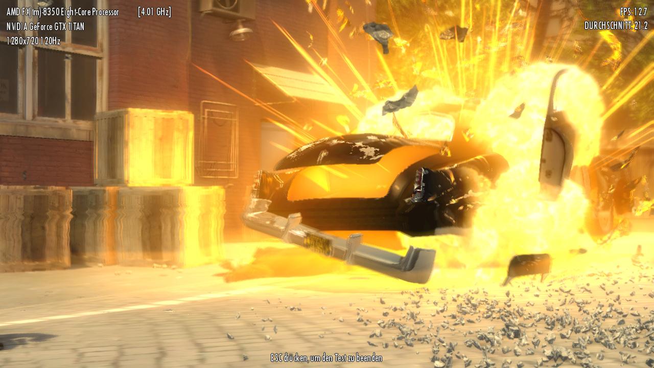 [25/06/2013] Integrierter Benchmark von Mafia 2 mit hohen PhysX-Effekten