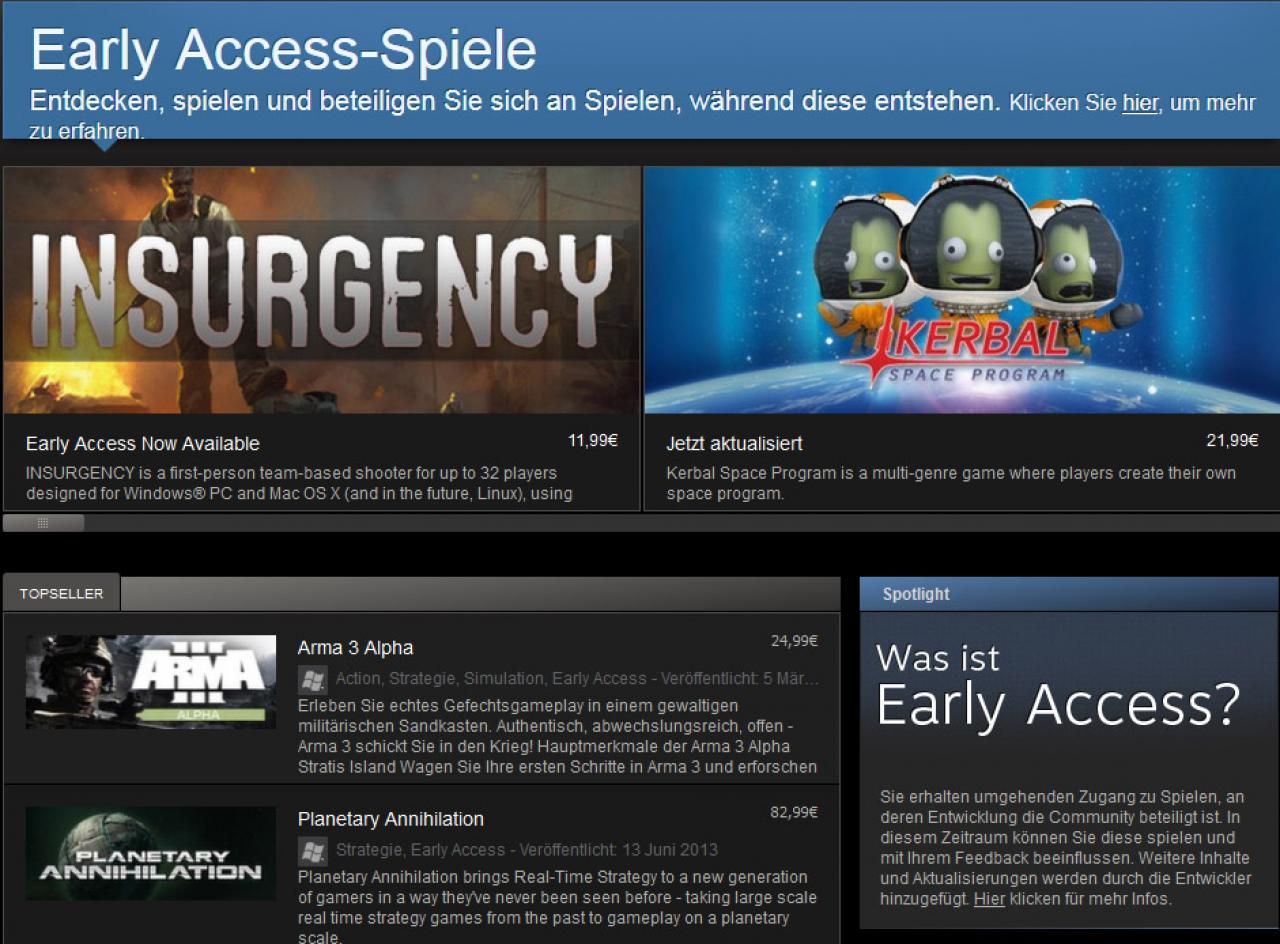 [20/06/2013] Steam Early Access: Diese Spiele sollte man im Auge behalten