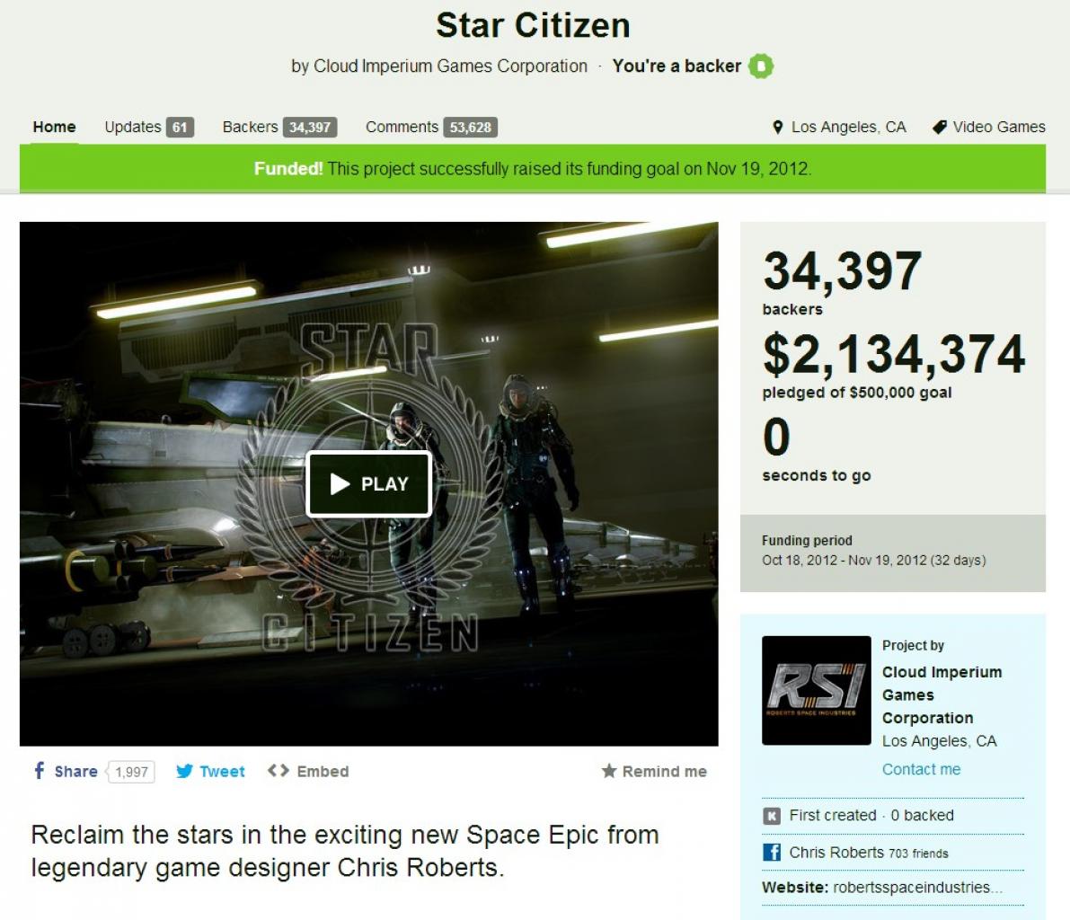 [26/07/2013] Star Citizen