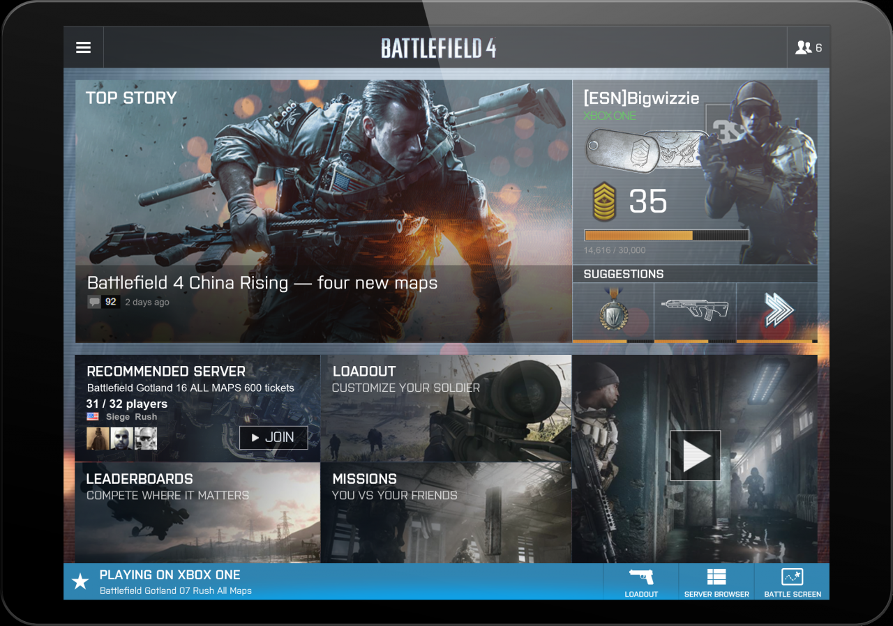 [26/07/2013] Battlelog auf Tablets