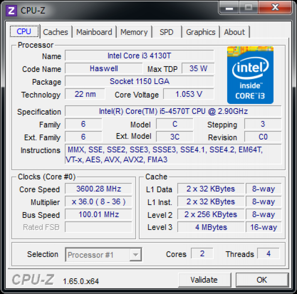 [04/07/2013] Core i5 4570T mit Turbo auf einem Kern