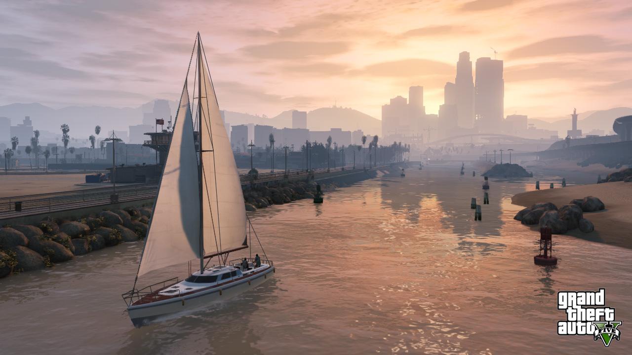[28/08/2013] 28.08.: Los Santos in den frühen Morgenstunden in einer Segelyacht verlassen zählt gewiss zu den angenehmeren Tätigkeiten in GTA 5.