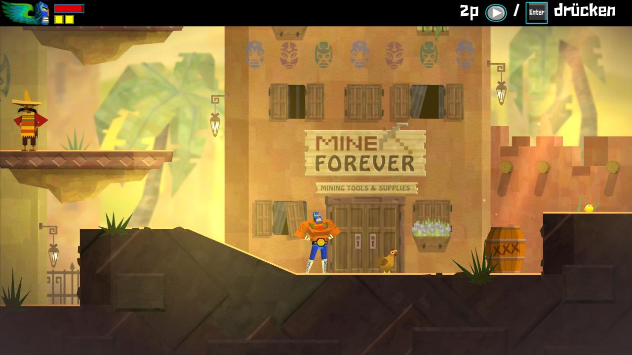 [09/08/2013] Guacamelee!: Witzige Story und starkes Metroidvania-Gameplay haben den Geheimitip von 2013 in die Herzen der Spieler katapultiert. Das Abenteuer rund um den mexikanischen Luchador kann auch im lokalen Koop bestritten werden. So werden die Kämpfe zwar leichter, die Geschicklichkeitspassagen können aber deutlich schwieriger ausfallen. (lokal: 2; in der Super Turbo Championship Edition lokal sogar 4)