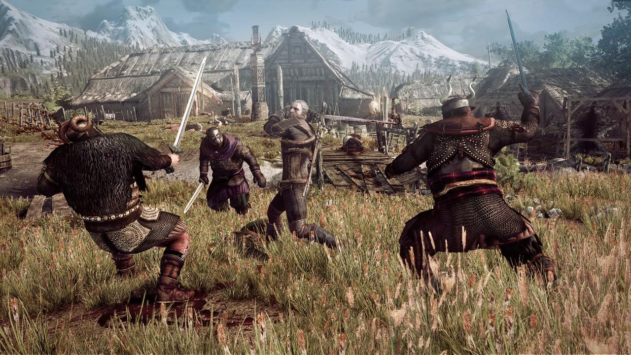 [21/08/2013] 21.03.2013: Geralt kämpft gegen eine Vielzahl an Feinden nahe des Dorfes Skellige