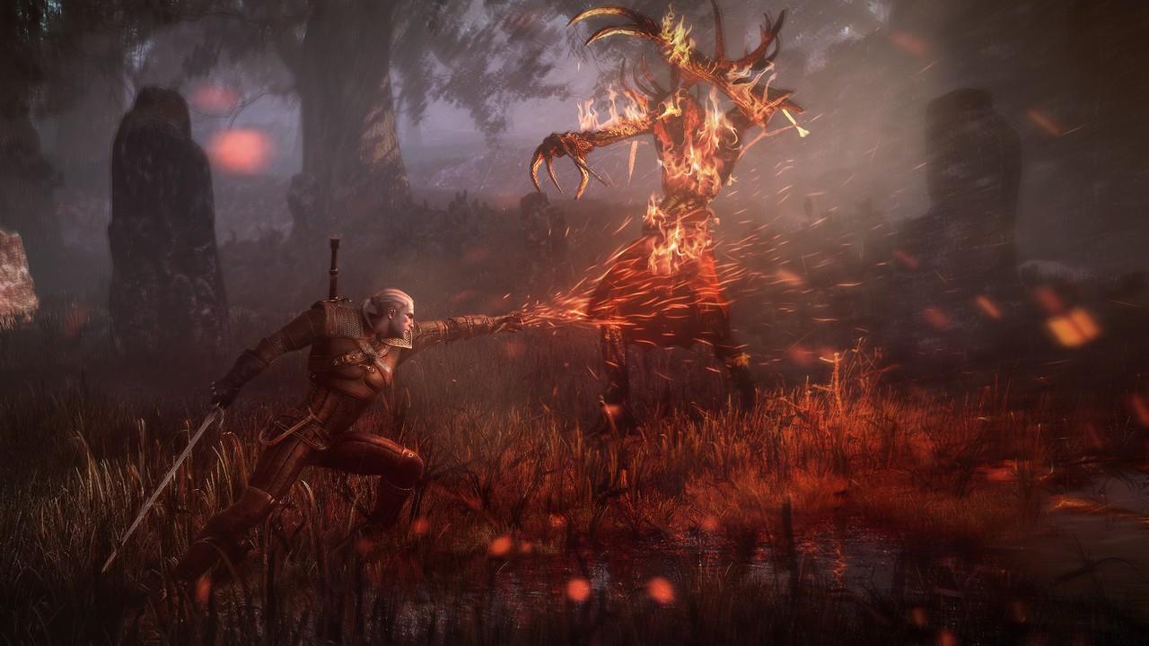 [21/08/2013] 21.03.2013: Geralt nutzt Igni, um einen Gegner zu entzünden