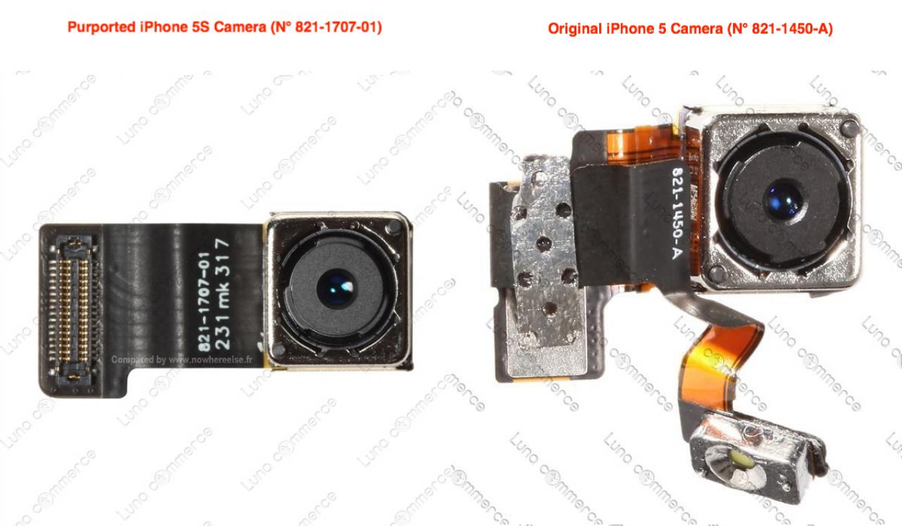 [08/08/2013] iPhone 5S: Kamera-Modul und LED-Blitz werden einzelne Module