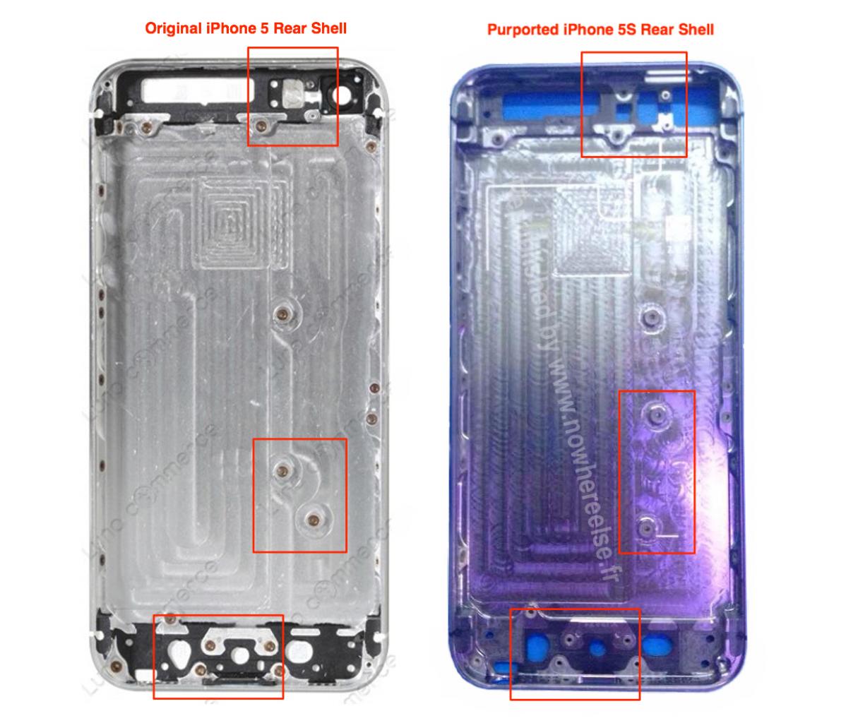 [15/08/2013] iPhone 5S: Chassis-Foto mit weiteren Hinweisen auf Fingerprint-Scanner