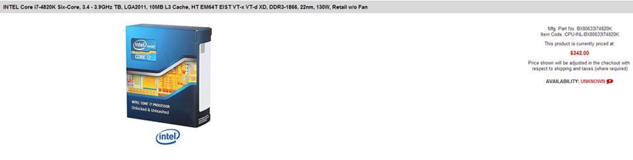 [27/08/2013] Ivy Bridge-E: Vorbestellerpreise für Core i7-4960X, Core i7-4930K und Core i7-4820K aufgetaucht (2)