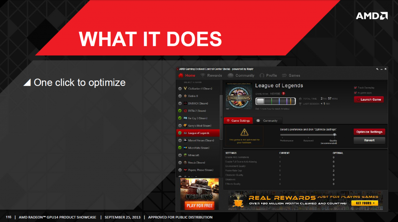 [26/09/2013] AMD Gaming Evolved App: Kooperation mit Raptr - auch mit Broadcast und Chat (7)